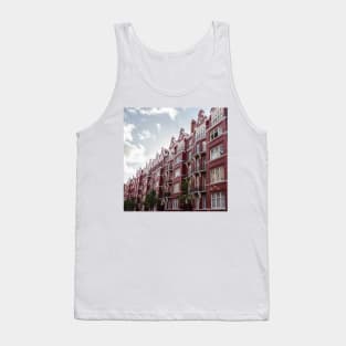 Red Victorian Houses In London Tank Top